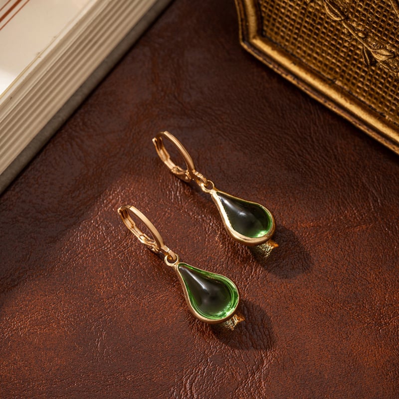 Chuang Duo γυάλινα σκουλαρίκια σε σχήμα σταγόνας – για γυναίκες, υλικό: γυαλί