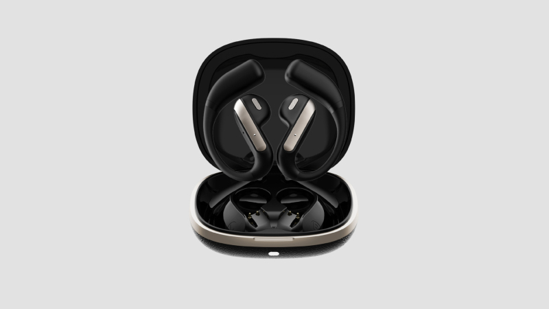 Bluetooth slušalice s otvorenim uhom i dizajnom prijenosa zraka, pričvršćene na uho, podrška AI prijevodu, BT 5.3, domet 10 m, trajanje baterije 4–8 h