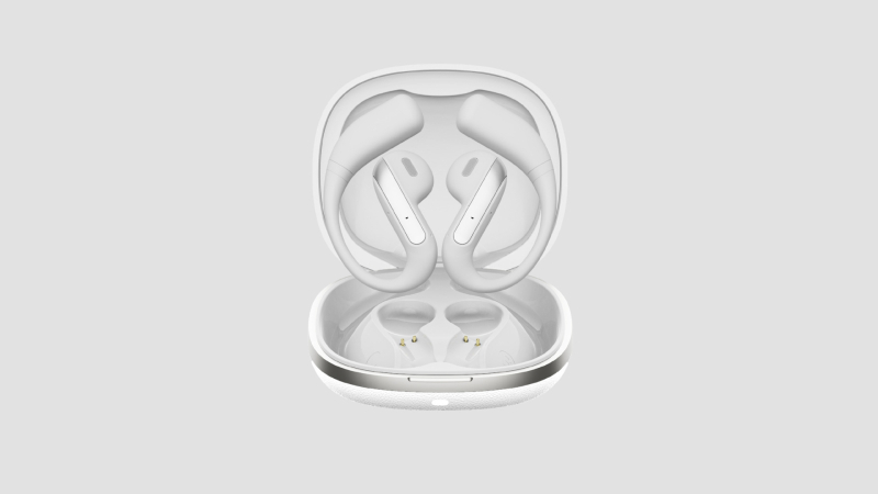 Bluetooth slušalice s otvorenim uhom i dizajnom prijenosa zraka, pričvršćene na uho, podrška AI prijevodu, BT 5.3, domet 10 m, trajanje baterije 4–8 h