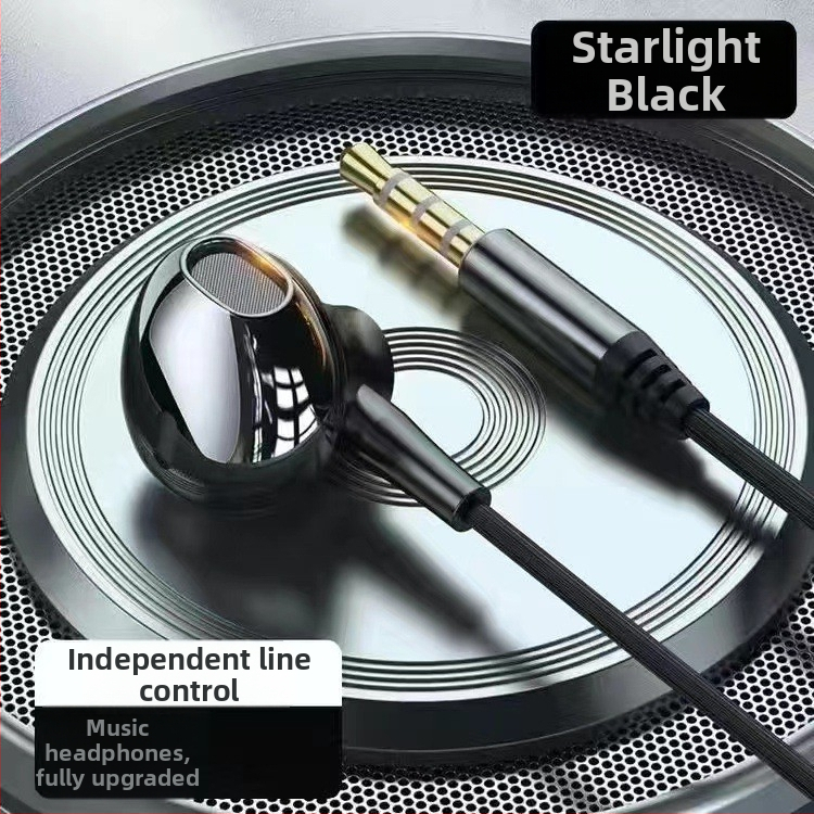 In-ear káblové slúchadlá s vstavaným mikrofónom a silným basom, 14,2 mm meniče, kovové puzdro, 3,5 mm konektor