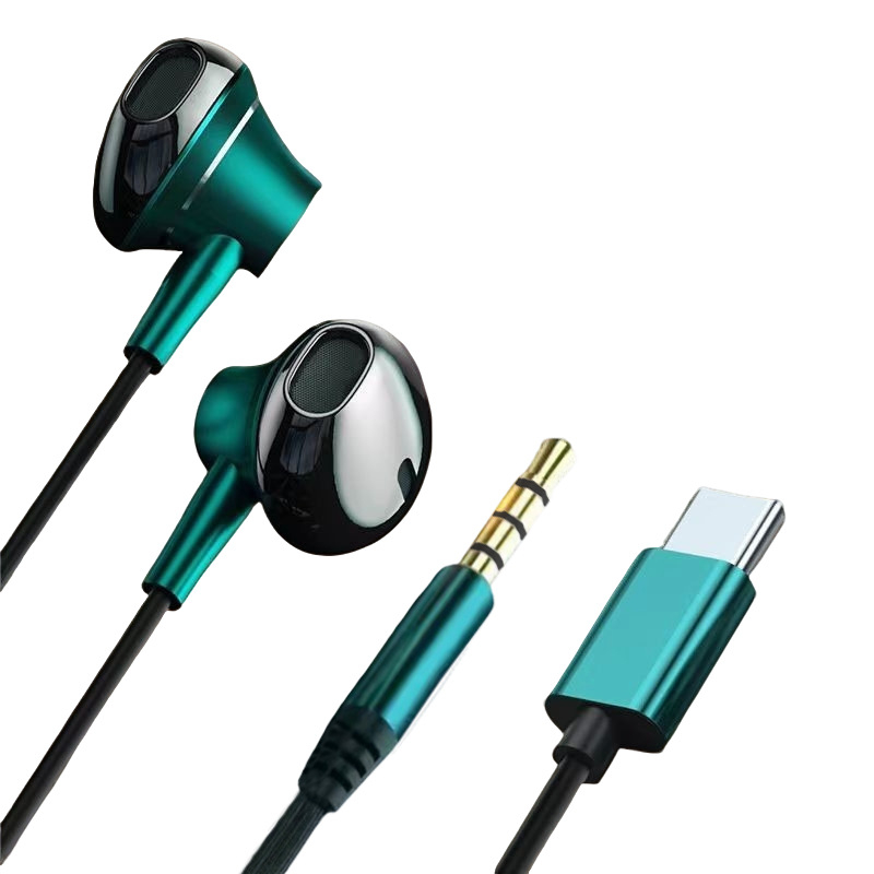 Ušne slušalice s kabelom, s ugrađenim mikrofonom i jakim basom, 14,2 mm driveri, metalno kućište, 3,5 mm priključak