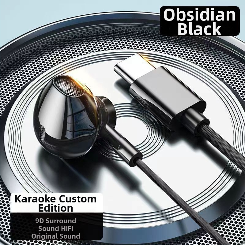 In-ear káblové slúchadlá s vstavaným mikrofónom a silným basom, 14,2 mm meniče, kovové puzdro, 3,5 mm konektor