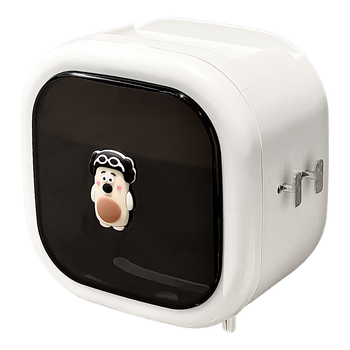 Stienai piestiprināms sejas dvieļu uzglabāšanas korpuss - plastmasas, mūsdienīgs minimālisma stils, ūdensizturīgs, saderīgs ar papīra ruļļiem, modelis WJ-168