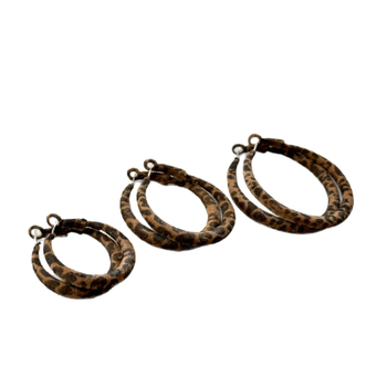 HLZ дамски кръгли обици с леопардов принт, есен 2025, модерен стил, материал: сплав, технология на обработка: инжекционно производство