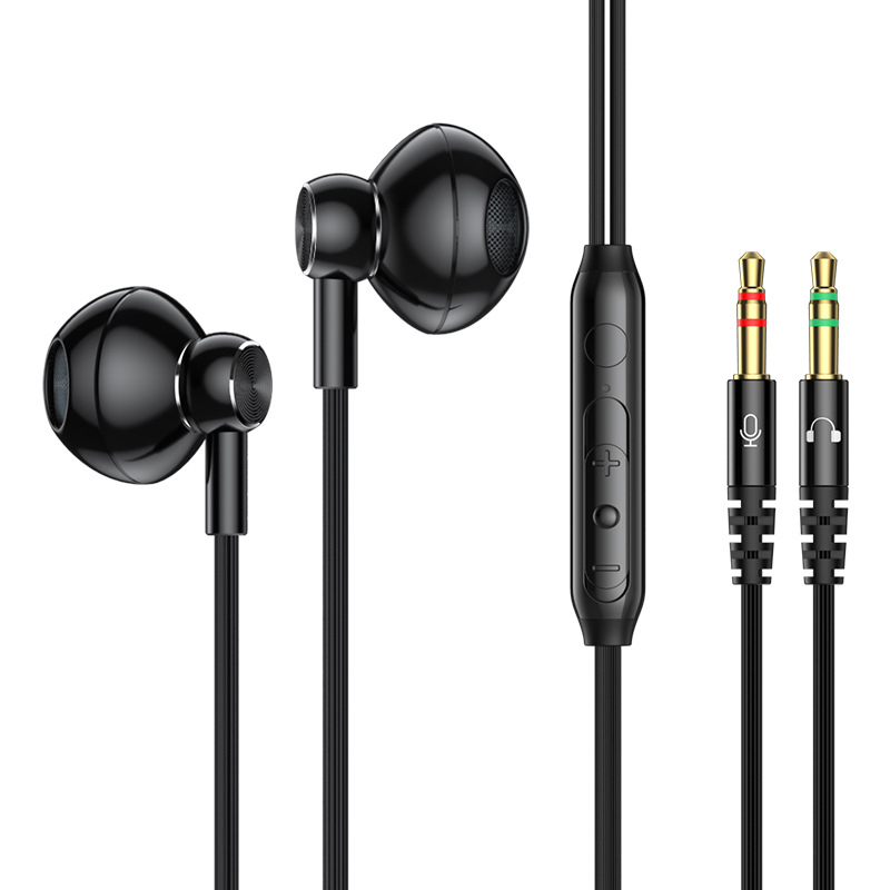 Ušni žični PC headset s 14,2 mm driverima, dvostruki 3,5 mm utor, kabel 2,5 m, mikrofon