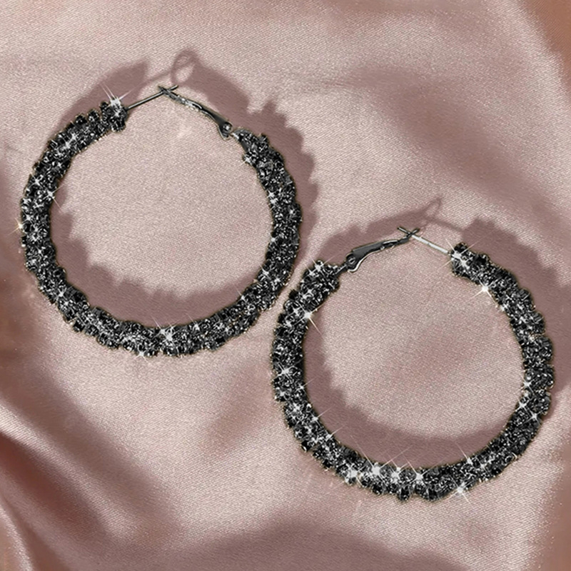 Cercei cercuri geometrice din cupru, pentru femei, finisaj electroplacat