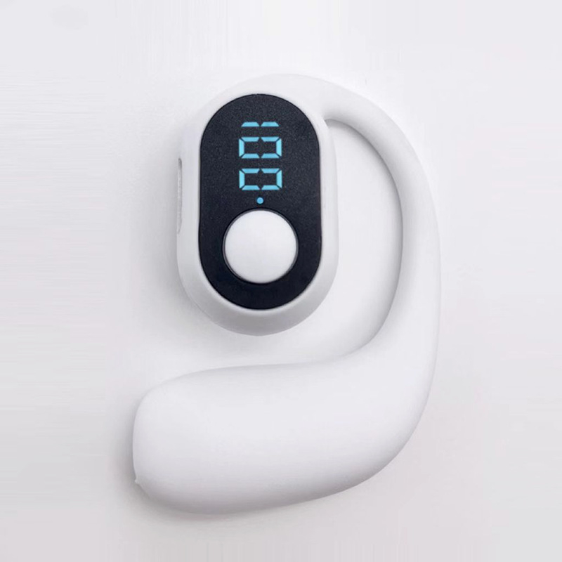 Căști Bluetooth cu agățături pentru urechi, anulare zgomot, durată lungă a bateriei 4–8 h, afișaj digital al nivelului bateriei, IPX7 rezistente la apă, Bluetooth 5.4, rază de 10 m