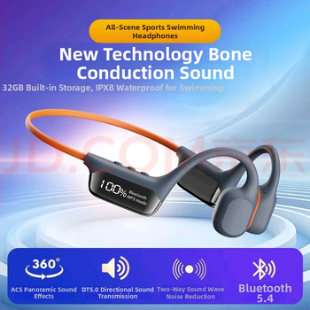 Căști Bluetooth cu conductivitate osoasă S10, IPX8 rezistente la apă, peste 8 ore autonomie, Bluetooth 5.4, afișaj digital