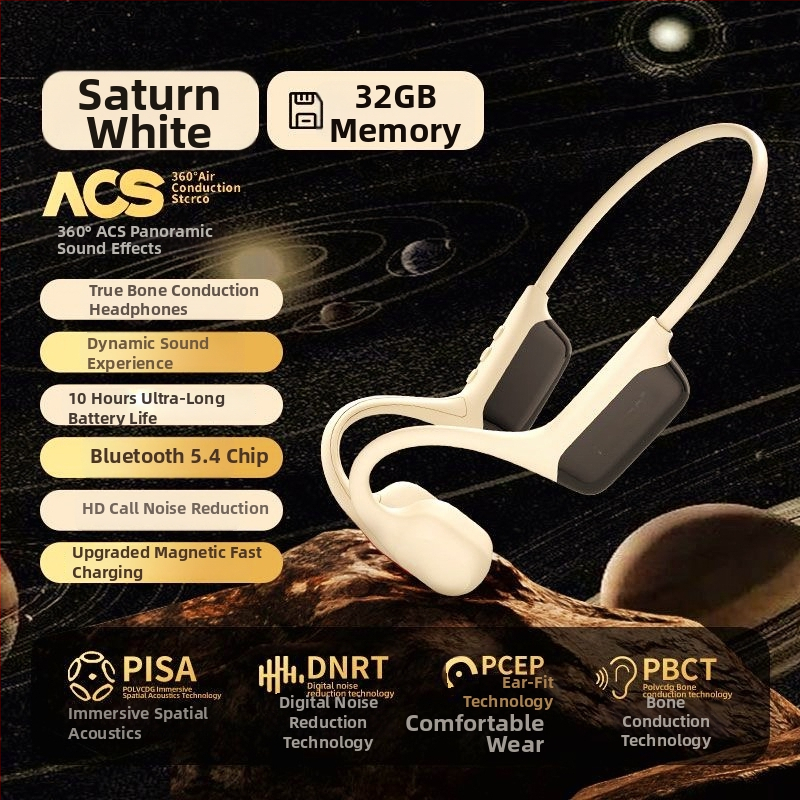 Căști Bluetooth cu conductivitate osoasă S10, IPX8 rezistente la apă, peste 8 ore autonomie, Bluetooth 5.4, afișaj digital