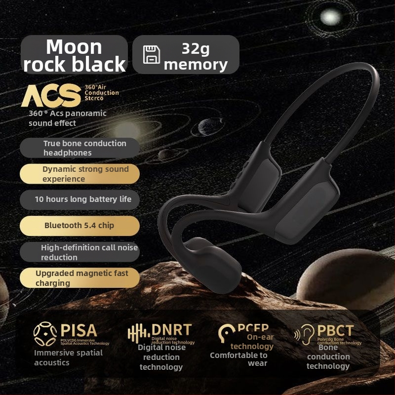 Căști Bluetooth cu conductivitate osoasă S10, IPX8 rezistente la apă, peste 8 ore autonomie, Bluetooth 5.4, afișaj digital