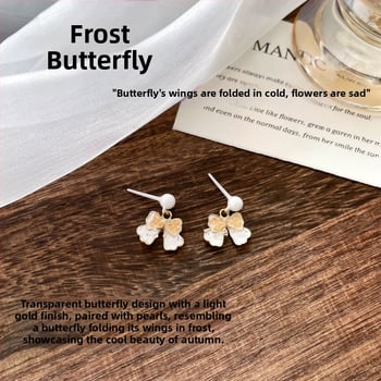 Naušnice od Bio porcelana, oblik mašnice, mješoviti materijali, keramički post, jesen 2025