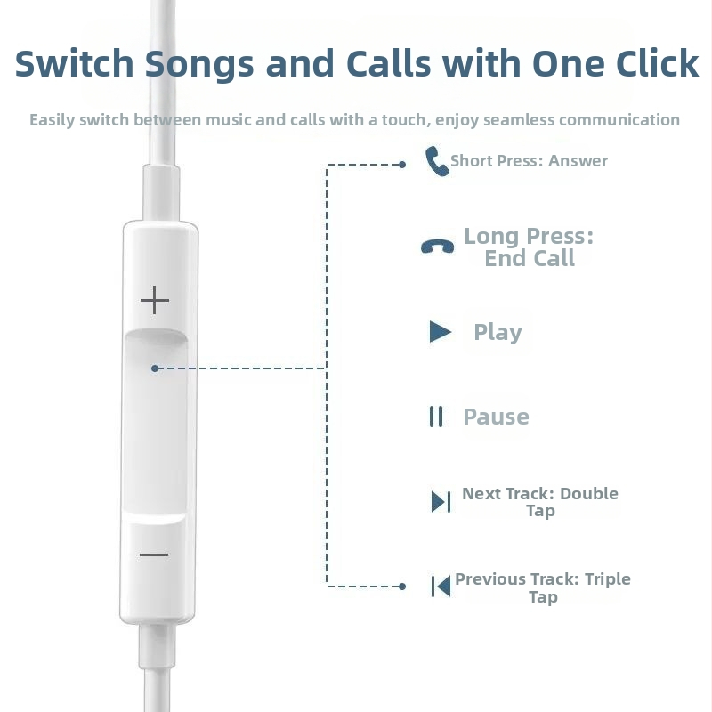 In-ear laidinės ausinės su dinaminiu draiveriu, jautrumas 102 dB, kabelio ilgis 120 cm, modelis 15