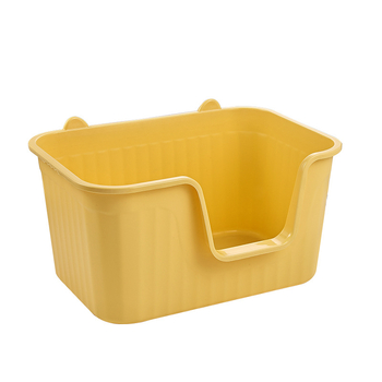 Cuva de nisip pentru pisici, design deschis, construcție semiînchisă, material PP, anti-nisip, anti-strop