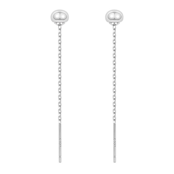 Ezüst fülbevalók, 99% tisztaságú, Geometriai forma, 2025 téli kiadás, egyszerű stílus