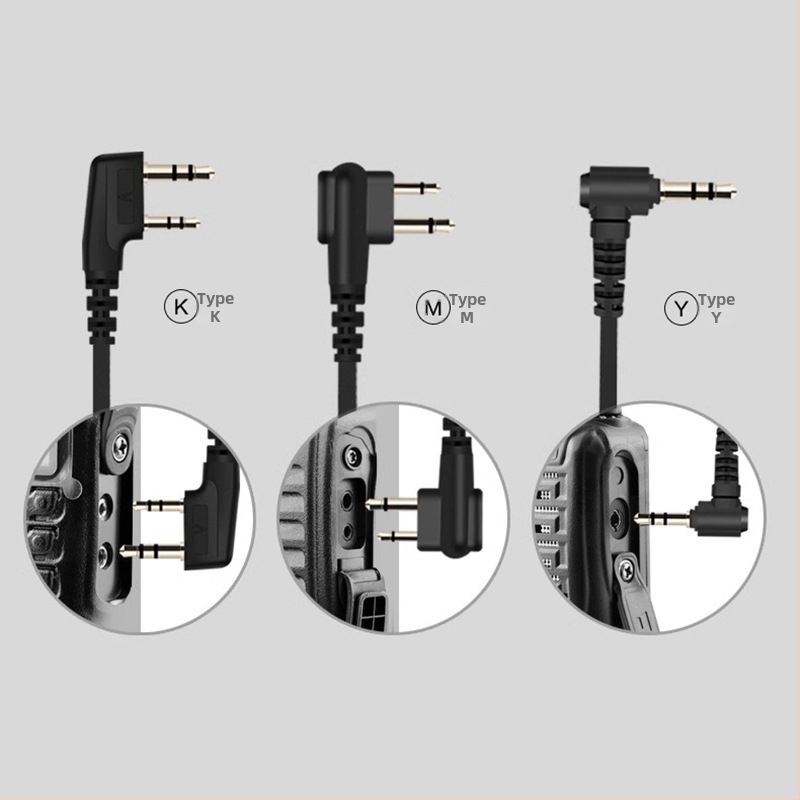 Walkie-Talkie headset s ušným háčikom, 3,5 mm jack, kábel 110 cm, 16 mm reproduktor, s mikrofónom