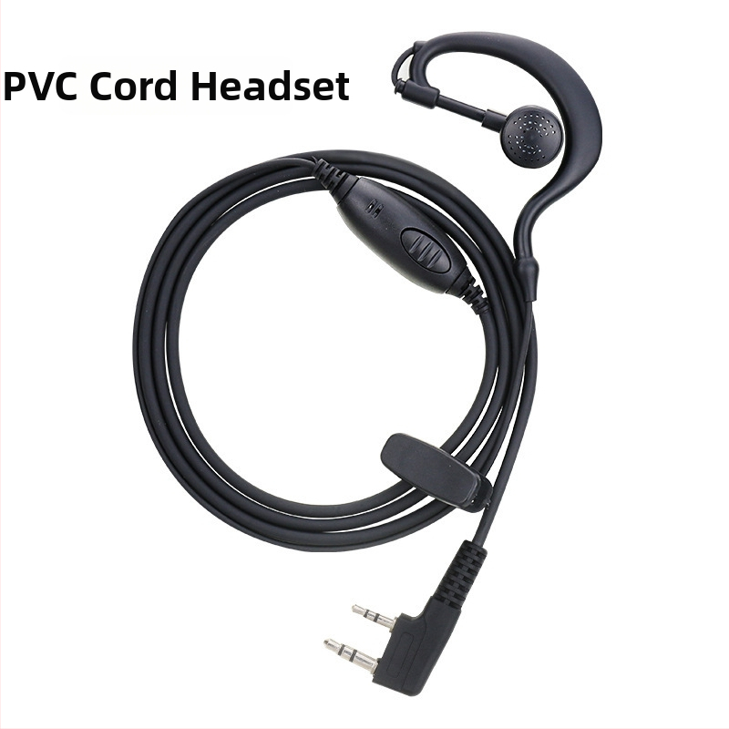 Walkie-Talkie headset s ušným háčikom, 3,5 mm jack, kábel 110 cm, 16 mm reproduktor, s mikrofónom