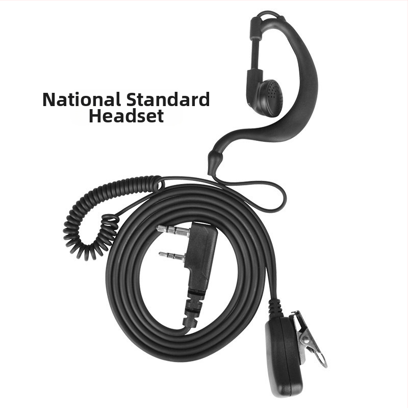 Walkie-Talkie headset s ušným háčikom, 3,5 mm jack, kábel 110 cm, 16 mm reproduktor, s mikrofónom