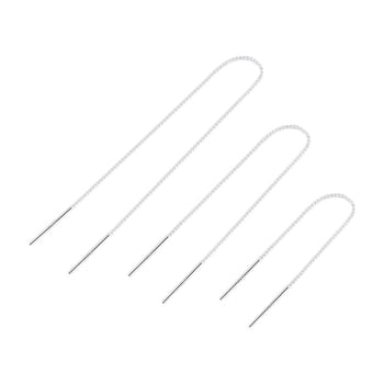 925-ös ezüst hosszú bojt fülbevalók nőknek