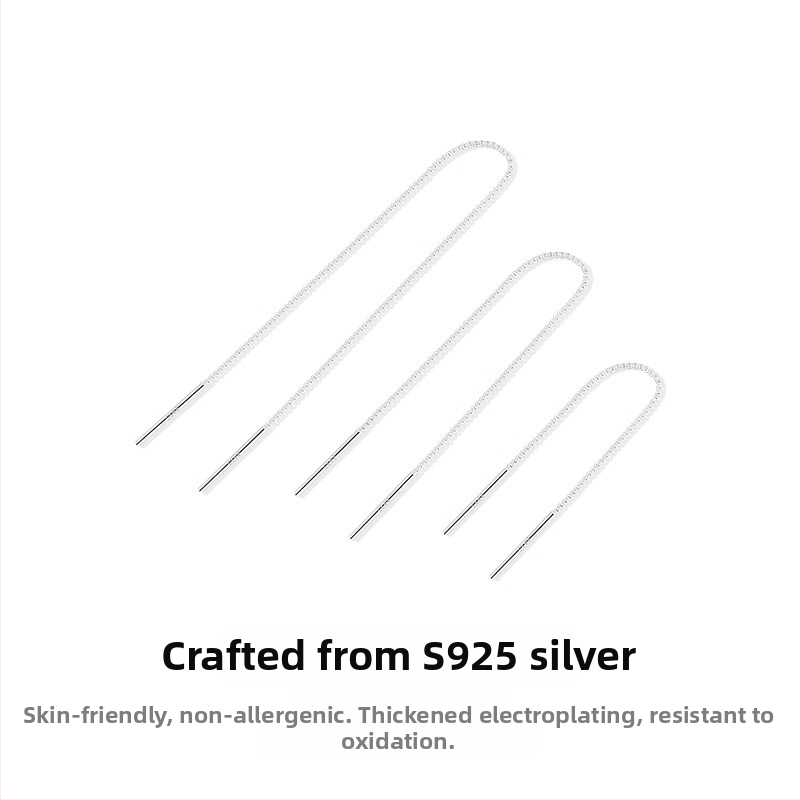 925 sidabro auskarai su ilgomis kutomis