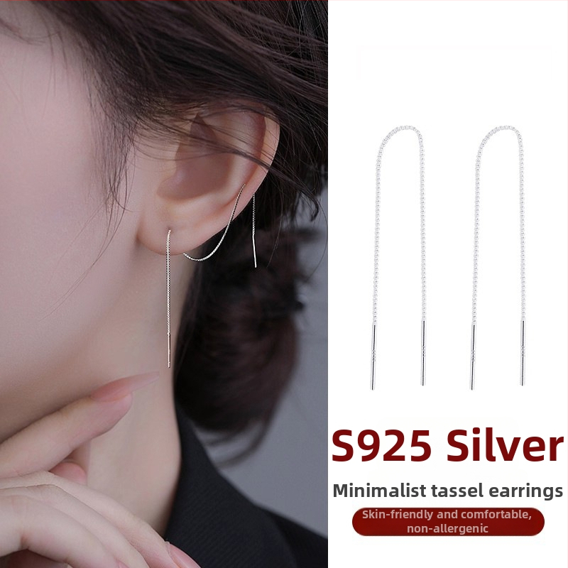 925 sidabro auskarai su ilgomis kutomis