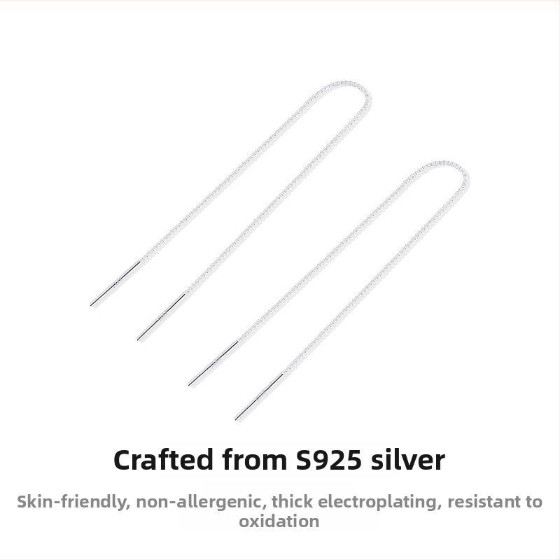 925 sidabro auskarai su ilgomis kutomis