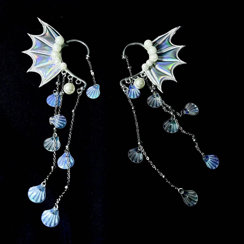 Cercei copii, sirenă prințesă, accesorii păr, clips margine cu ciucuri, stil prințesă; Material: aliaj; Cod produs: Other; Ambalaj: ambalaj independent; Lansare: primăvara 2025