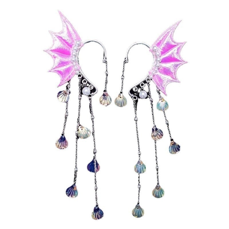 Cercei copii, sirenă prințesă, accesorii păr, clips margine cu ciucuri, stil prințesă; Material: aliaj; Cod produs: Other; Ambalaj: ambalaj independent; Lansare: primăvara 2025