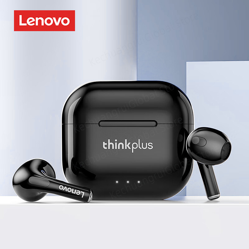 Lenovo LP40 bežične in-ear slušalice, Bluetooth 5.3, domet 10 m, potlačivanje buke, glasovno upravljanje, niska latencija za esports