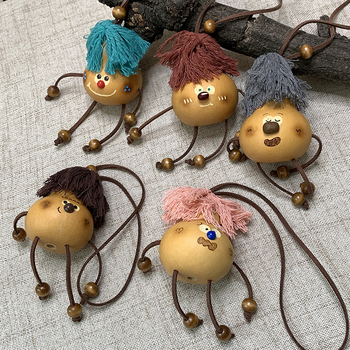 Drveni privjesak za ključeve s gravurom tikve, kineski stil, izlazak jeseni 2025