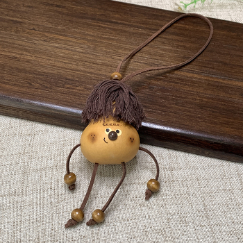 Drveni privjesak za ključeve s gravurom tikve, kineski stil, izlazak jeseni 2025