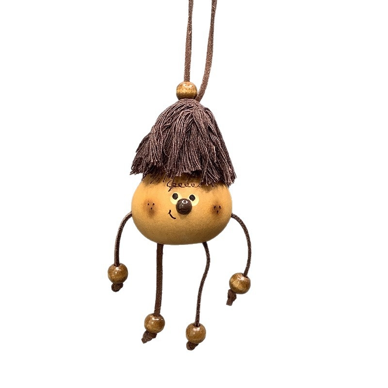 Drveni privjesak za ključeve s gravurom tikve, kineski stil, izlazak jeseni 2025