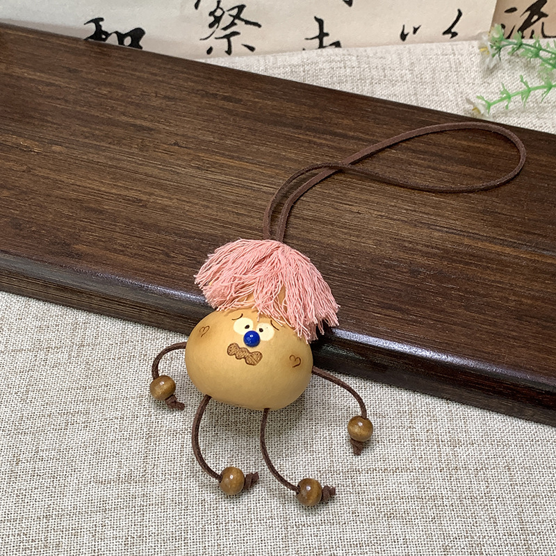 Drveni privjesak za ključeve s gravurom tikve, kineski stil, izlazak jeseni 2025