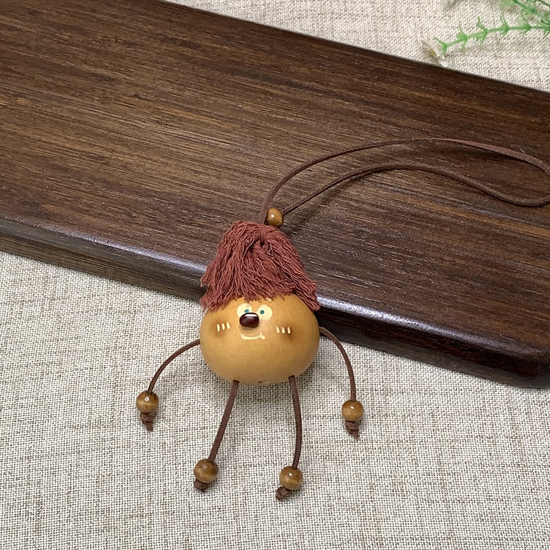 Drveni privjesak za ključeve s gravurom tikve, kineski stil, izlazak jeseni 2025