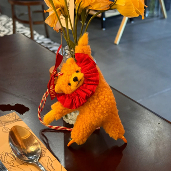 Ξύλινο αρκουδάκι για αυτοκίνητο, διακόσμηση εσωτερικού αυτοκινήτου σε στυλ καρτούν