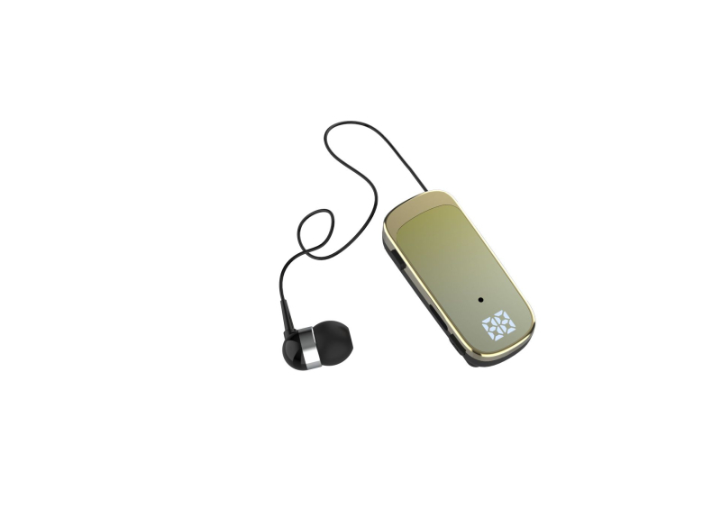 Bluetooth slušalica K65 s klipom za ovratnik, teleskopski kabel, in-ear dizajn, digitalni zaslon, jednostrani; Bluetooth 5.2, više od 8 sati trajanja, domet 10 m