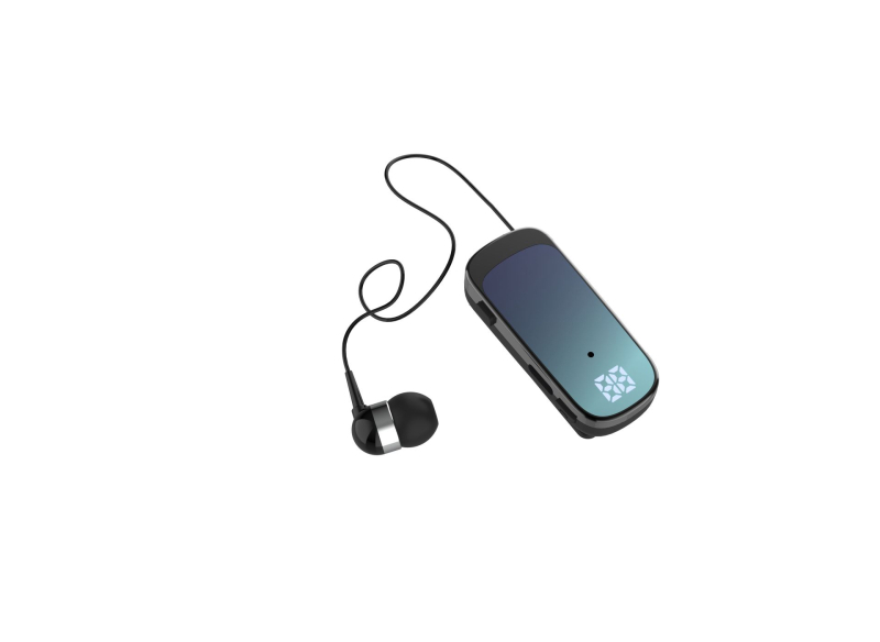Bluetooth slušalica K65 s klipom za ovratnik, teleskopski kabel, in-ear dizajn, digitalni zaslon, jednostrani; Bluetooth 5.2, više od 8 sati trajanja, domet 10 m