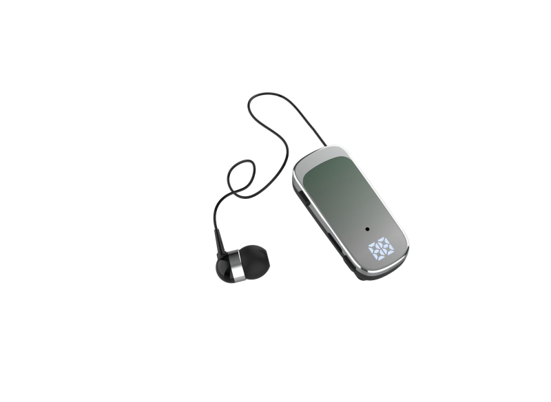Bluetooth slušalica K65 s klipom za ovratnik, teleskopski kabel, in-ear dizajn, digitalni zaslon, jednostrani; Bluetooth 5.2, više od 8 sati trajanja, domet 10 m