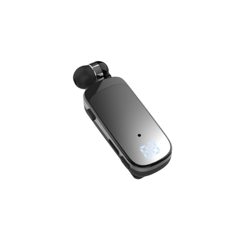 Bluetooth slušalica K65 s klipom za ovratnik, teleskopski kabel, in-ear dizajn, digitalni zaslon, jednostrani; Bluetooth 5.2, više od 8 sati trajanja, domet 10 m