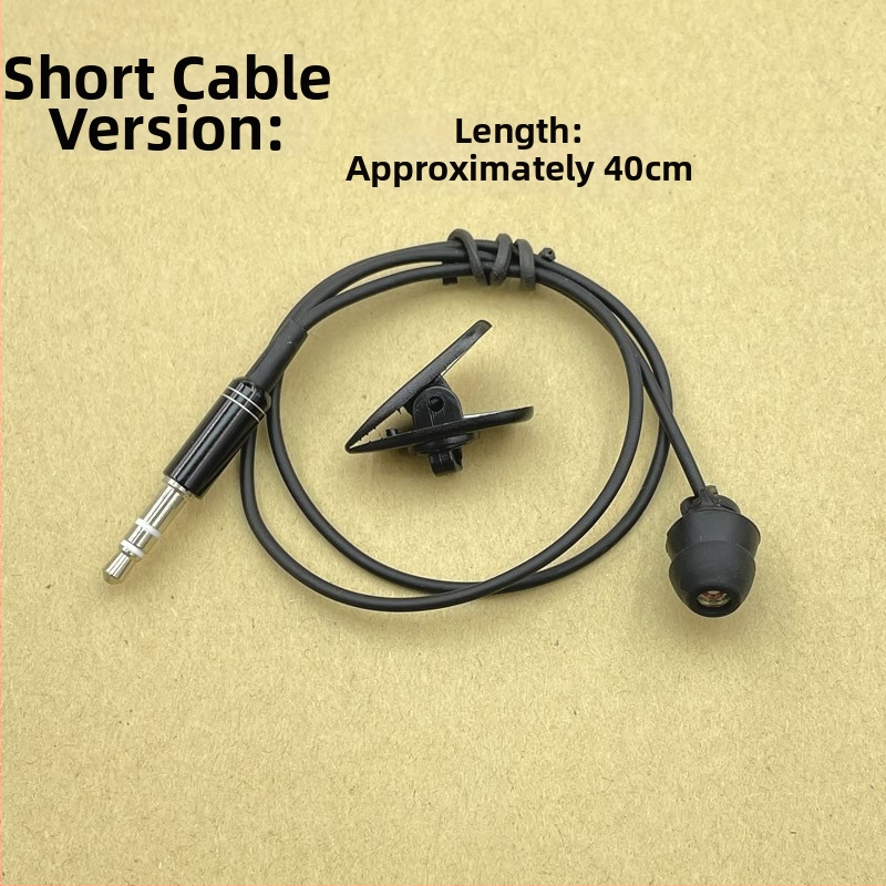 Vstavané káblové slúchadlá do uší, jednostranné krátke káble, 3,5 mm konektor, 13 mm menič, 16 Ω, 20–20000 Hz