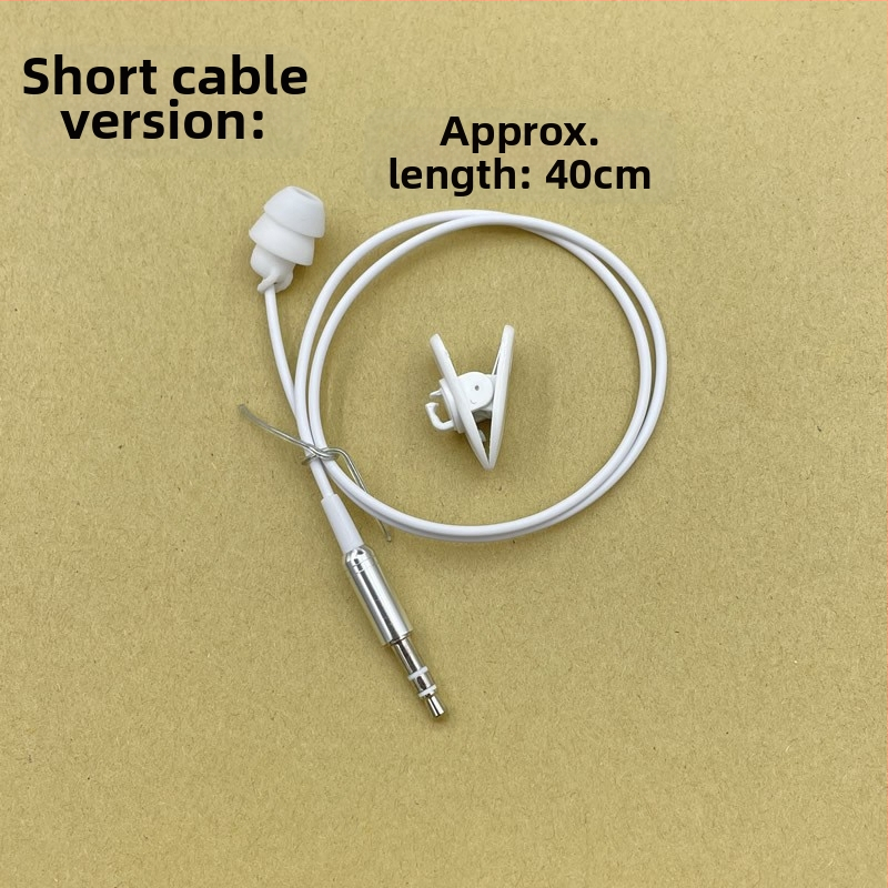 Vstavané káblové slúchadlá do uší, jednostranné krátke káble, 3,5 mm konektor, 13 mm menič, 16 Ω, 20–20000 Hz