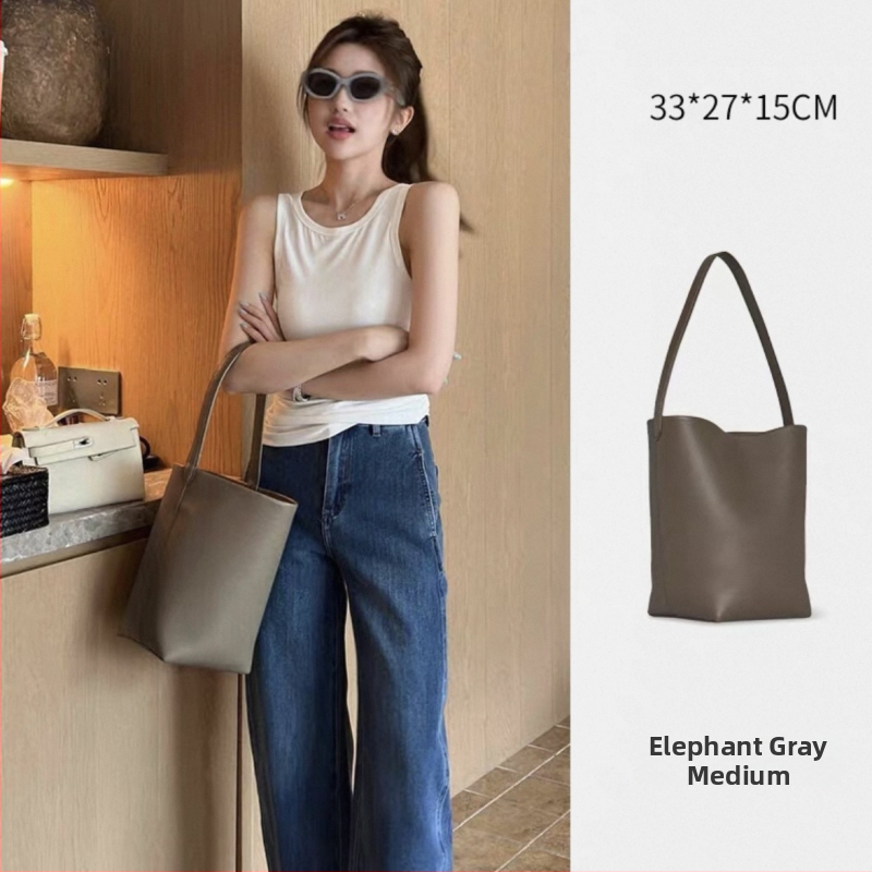 Bucket bag od super fiber materijala, urban minimalizam, vertikalni kvadratni oblik, otvoreni vrh
