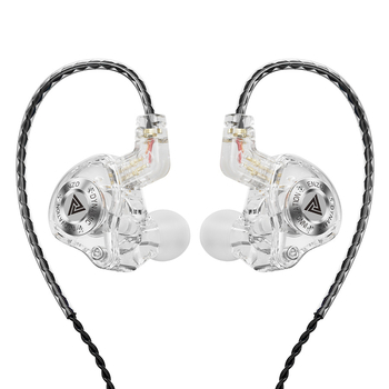 QKZ Enzo Pro spēļu vadu ausu austiņas ar mikrofonu, In-ear dizains, kustīgs spoles draiveris, 1.2 m maināmais kabelis