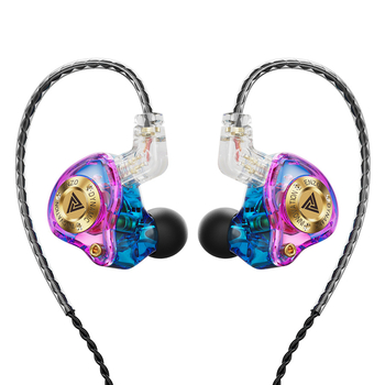 QKZ Enzo Pro spēļu vadu ausu austiņas ar mikrofonu, In-ear dizains, kustīgs spoles draiveris, 1.2 m maināmais kabelis