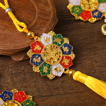 Autóhoz való függő dekoráció kínai csomóval, ötvözet, retro stílus, finom kidolgozás