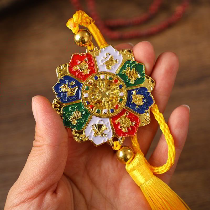 Autóhoz való függő dekoráció kínai csomóval, ötvözet, retro stílus, finom kidolgozás