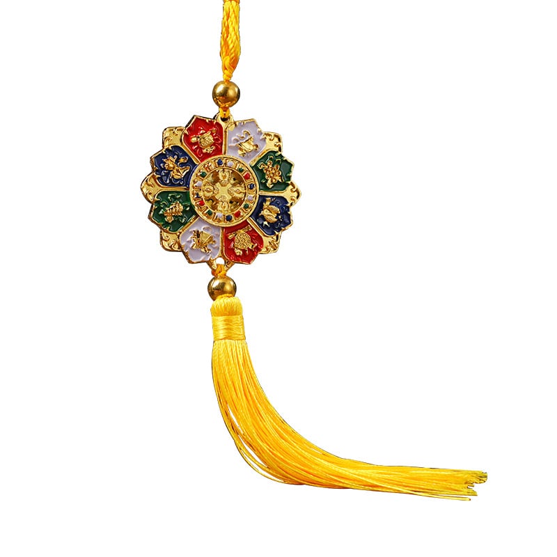 Autóhoz való függő dekoráció kínai csomóval, ötvözet, retro stílus, finom kidolgozás