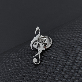 Minimalistička broš s glazbenim simbolom, metalni geometrijski oblik, unisex originalni dizajn, elektroplatiranje; dekoracija i dar