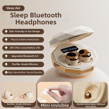 Slúchadlá Bluetooth na spanie, do uší, s potlačením hluku, 4–8 h výdrže batérie, dosah 15 m, Bluetooth 5.3+EDR, stereo zvuk