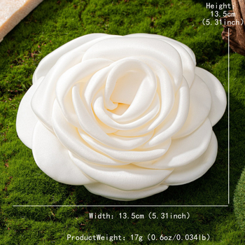 Virágkitűző kamélia, elegáns stílus, poliészter anyag, kézi készítés, testreszabható