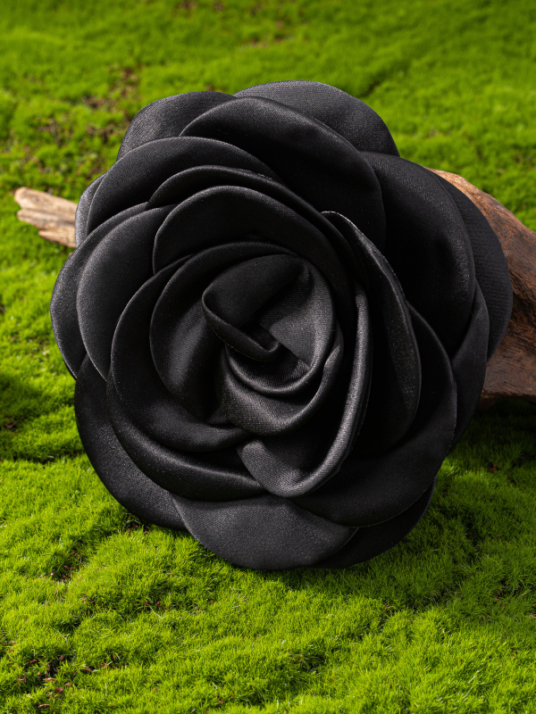 Virágkitűző kamélia, elegáns stílus, poliészter anyag, kézi készítés, testreszabható